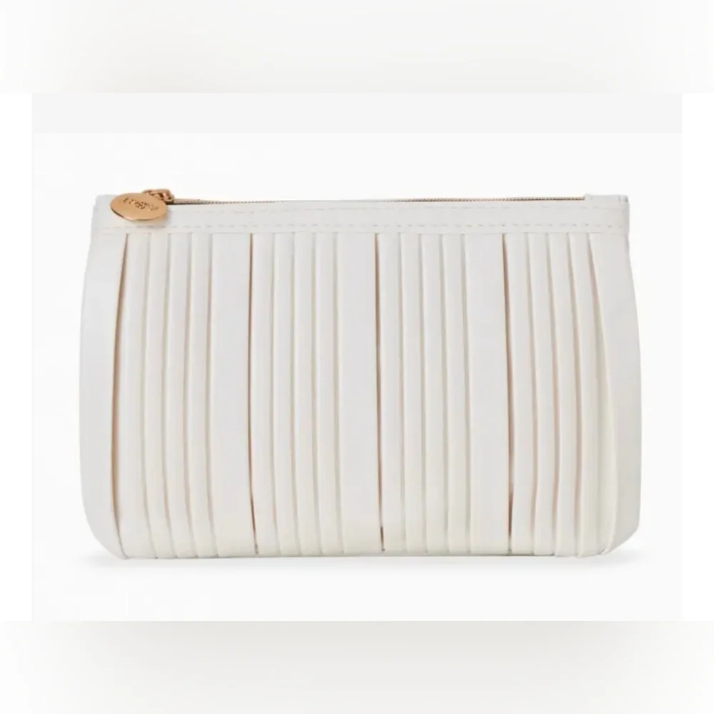 Elegant White Makeup Bag NWT
